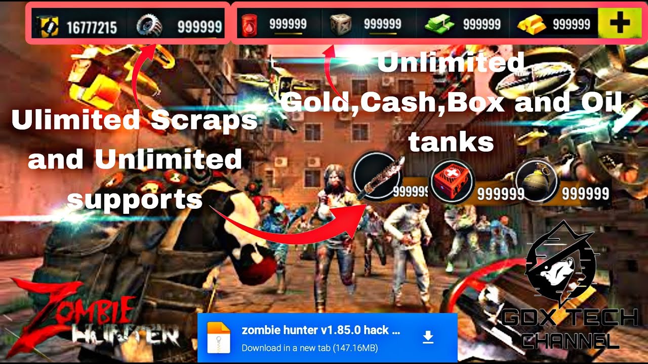 Zombie hunter hack mod (free download unlimited money and gold)