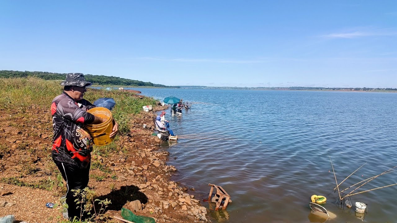 ERA UM PEIXE POR MINUTO!!! Pescaria raiz de tilápias e porquinho grande Riolândia SP..