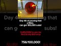Day 46 of proving that a BALL can get 100,000 subs! #shorts #viral #fyp #memes #redsmileyball