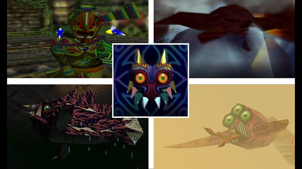 All Bosses in Majora's Mask with Fierce Deity Mask - YouTube