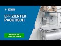 Effizienter Packtisch für einen organisierten Arbeitsablauf