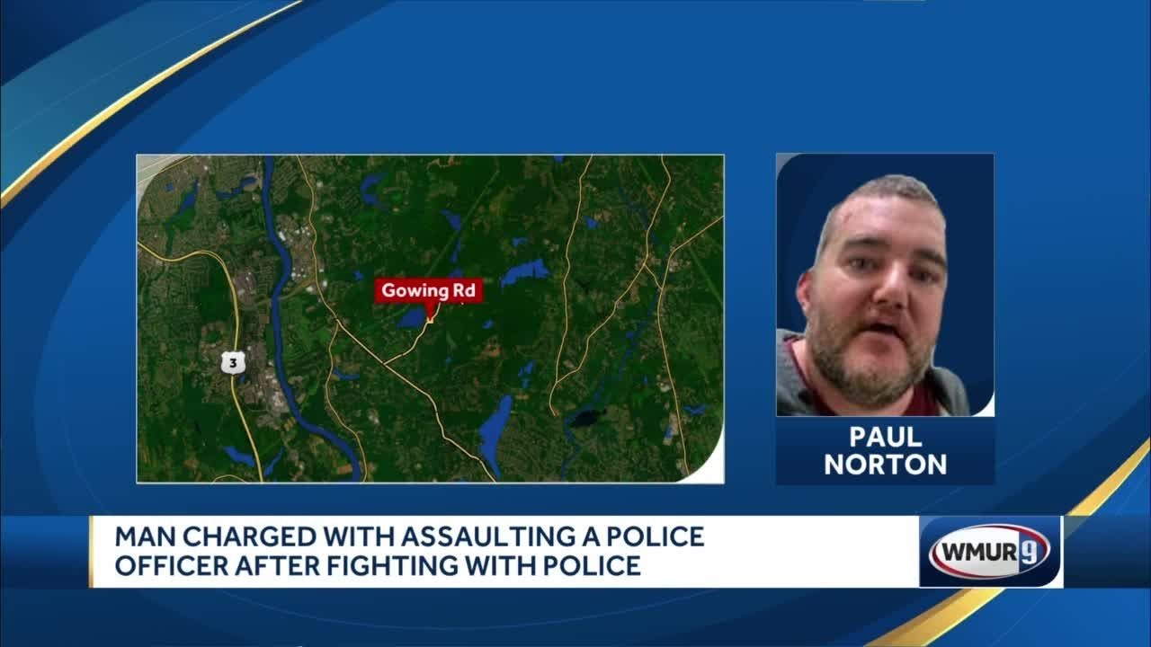 Hudson man accused of assaulting police officer - YouTube