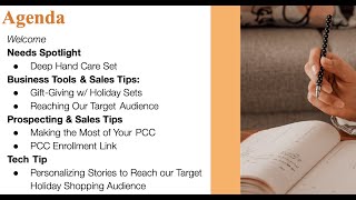Training Webinar-Deep Hand Care Set/Gift-Giving w/ Holiday Sets/Making the Most of Your PCC