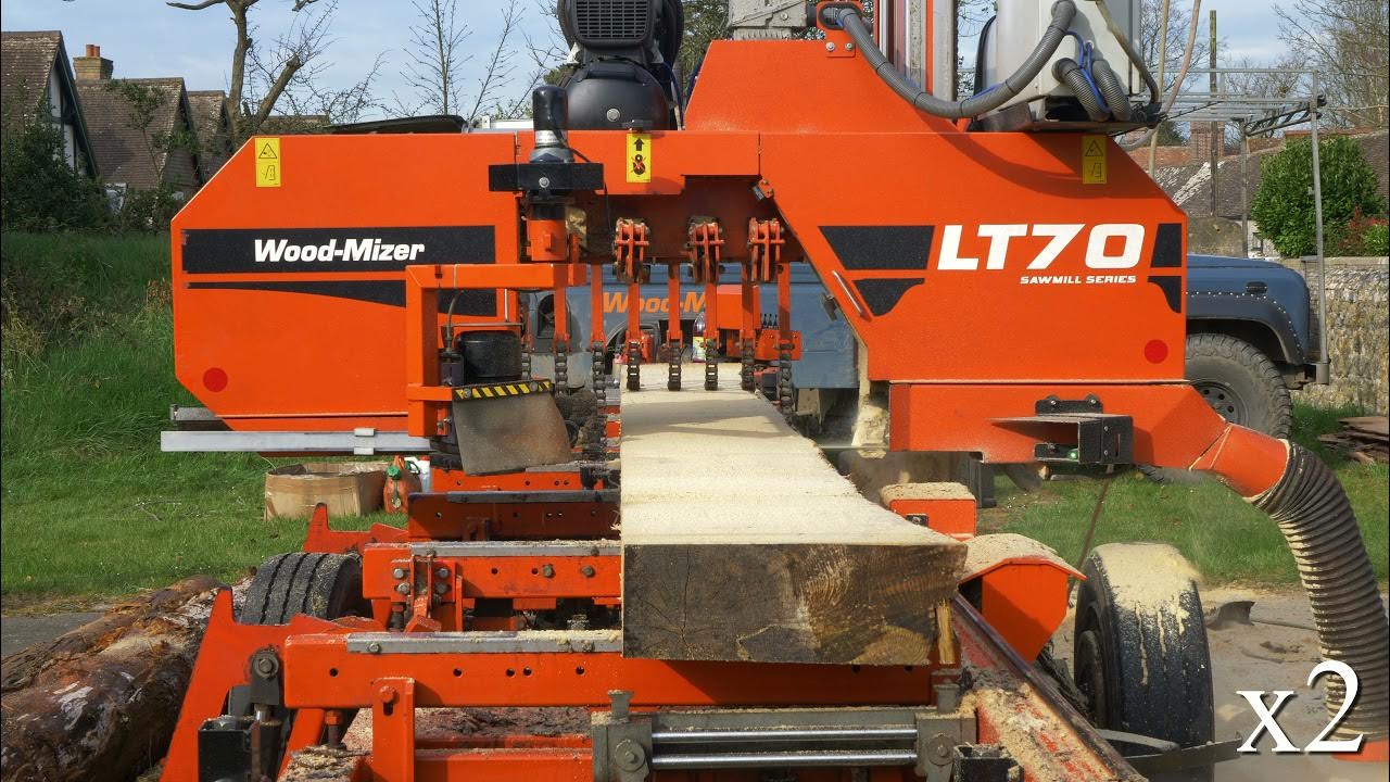 WoodMizer LT70 Mobile Sawmill at Rousdon Estate (Part 1) 10 Apr 2021