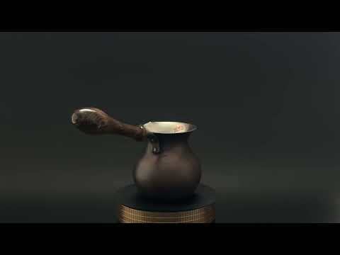 Джезва мідна для кави КЛАСИКА TF21 300мл (патина) ZH, відео 2