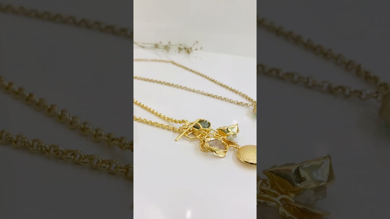 Multi Gem Stone Bunch Chain 