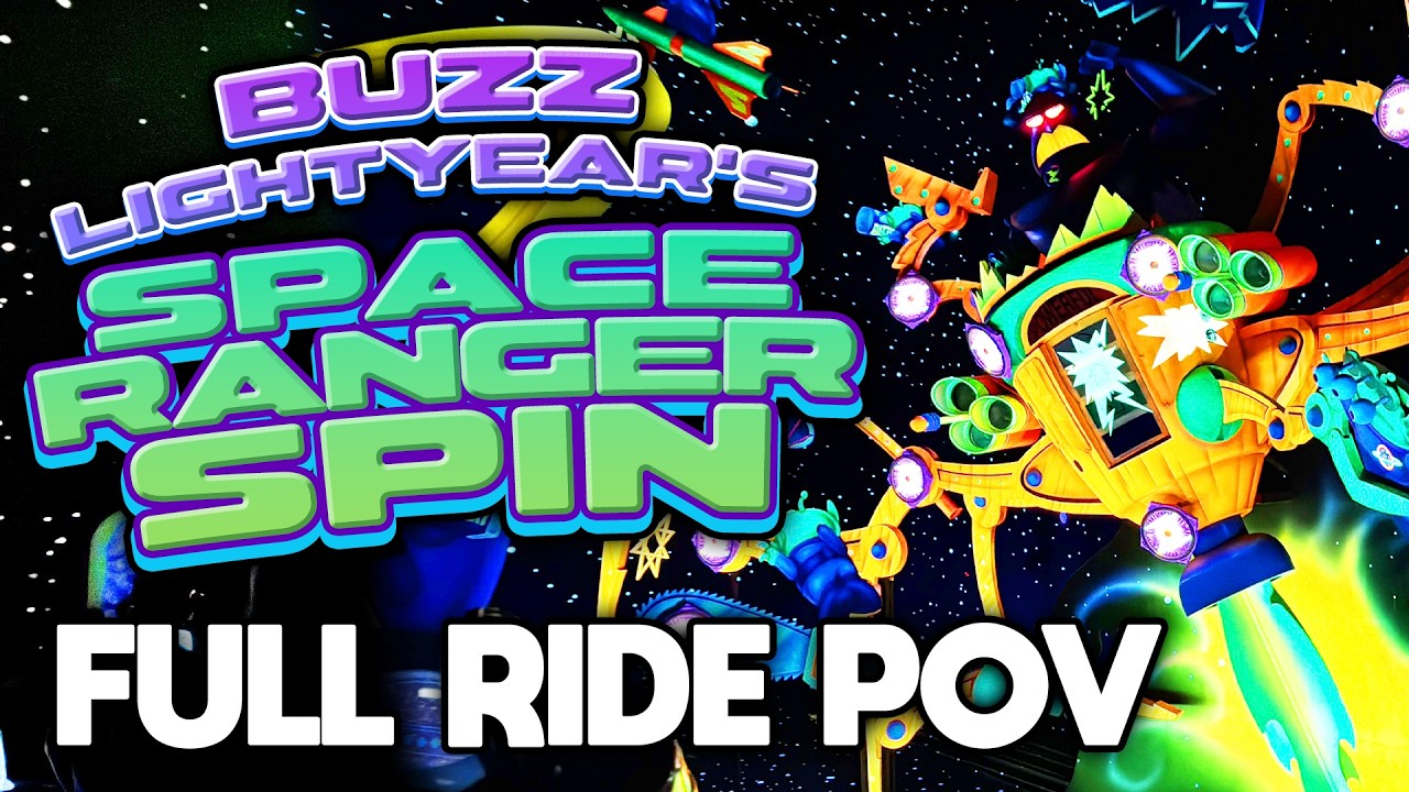 Buzz Lightyear's Space Ranger Spin Exterior Painted Purple & Green