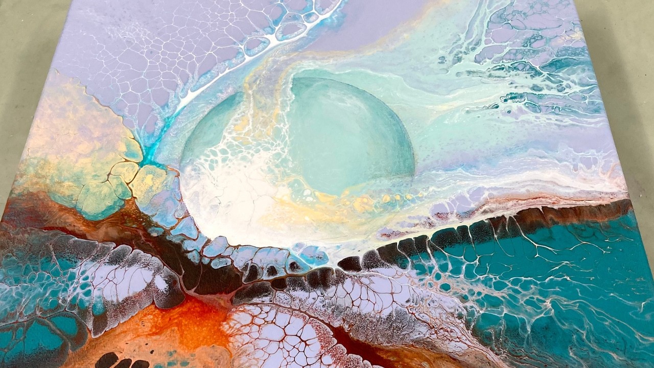 Create Stunning Pearl Cells and Lacing | Step-by-Step Fluid Painting ...