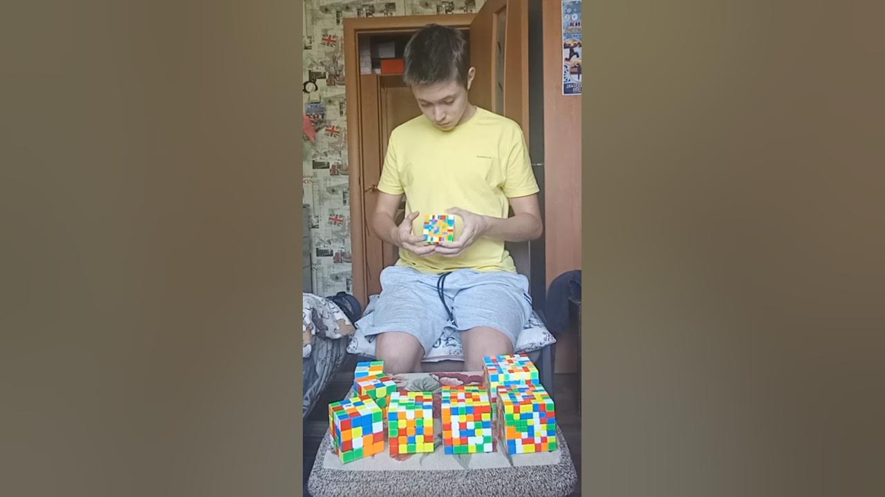 Собираю кубики от 2х2 до 9х9 #rubikscube #кубикрубика - YouTube