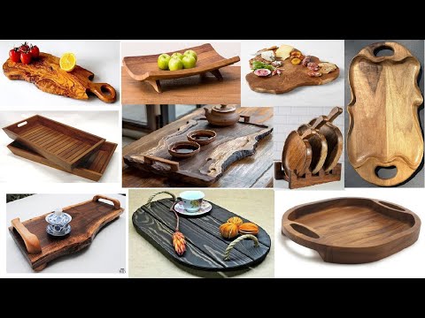 جمال أفكار تصميم صواني التقديم الخشبية أساسيات المنزل الأنيق