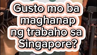 Pangarap na magtarabho sa Singapore