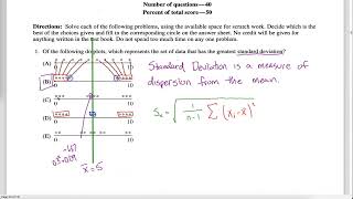 AP Statistics Practice Exam: Question 1