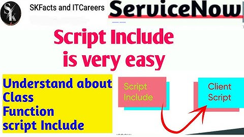 Script Include Class Function Simple definitions #servicenow #scripting #interview