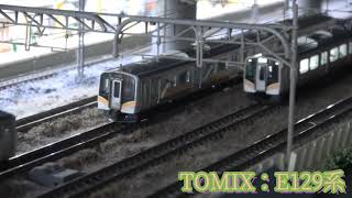 JR東日本 新潟地区 E129系(2、4、6両編成) 鉄道模型(N scale model) ジオラマ( My layout)