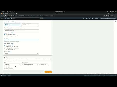 Creating a VPC (Virtual Private Cloud)