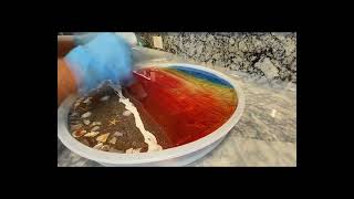 Epoxy resin sunset table