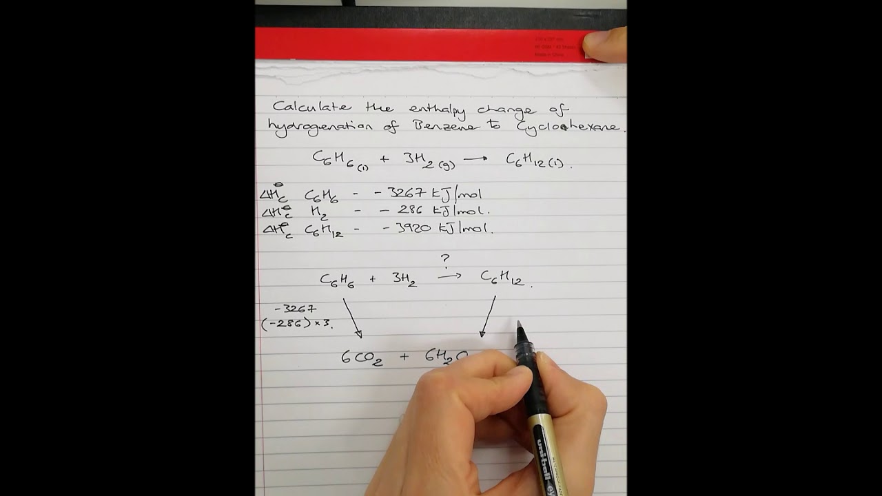 Hess Cycles Example with Enthalpy of Combustion YouTube