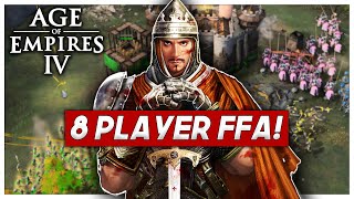 an EPIC 8 Player FFA Nomad! Who is the last man standing Age of Empires 4