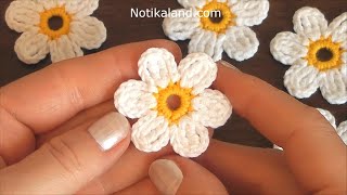 How to Crochet a Simple Flower EASY Crochet Flower Tutorial for beginners