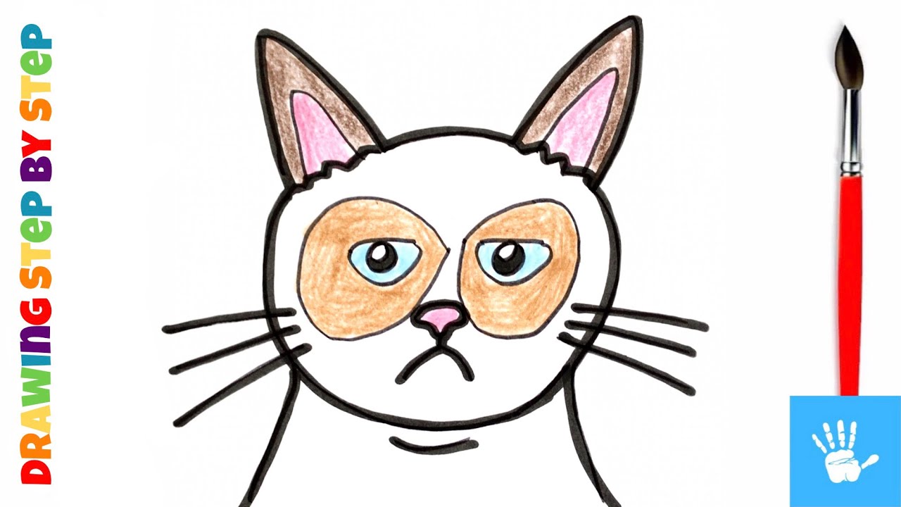 Cat Rasm How To Draw a Cute Cat | рисуем милого кота для детей | Bolalar uchun ...
