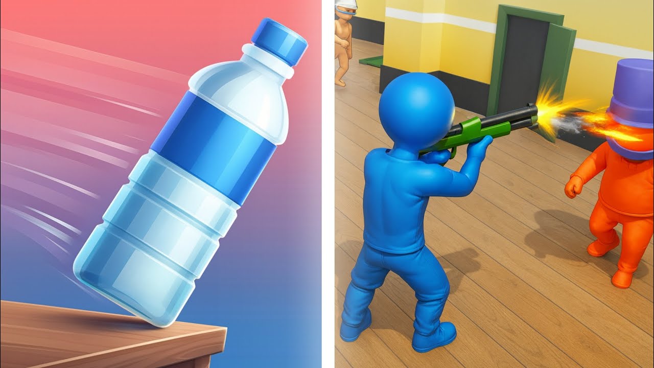 Battle Gameplay ⚔️ ⚔️ | Bottle Flip 3D vs Walkers Attack | Garry Android Gamer 