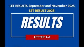 LPT exam result Letter A-E 2025