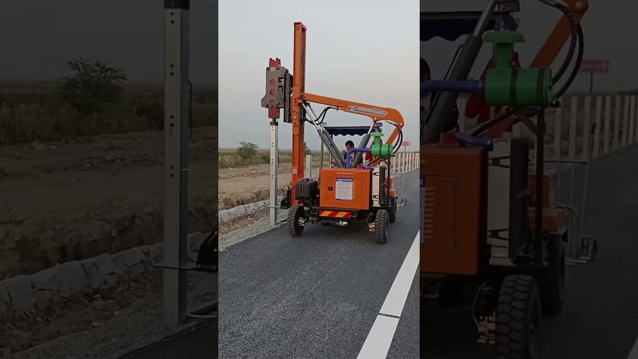 Guardrail Installation Machine Ramming Machine Highway Pile Driver