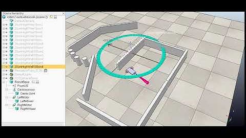 Melakukan simulasi robot mobil 2 roda menggunakan ultrasonik dengan aplikasi V-REP