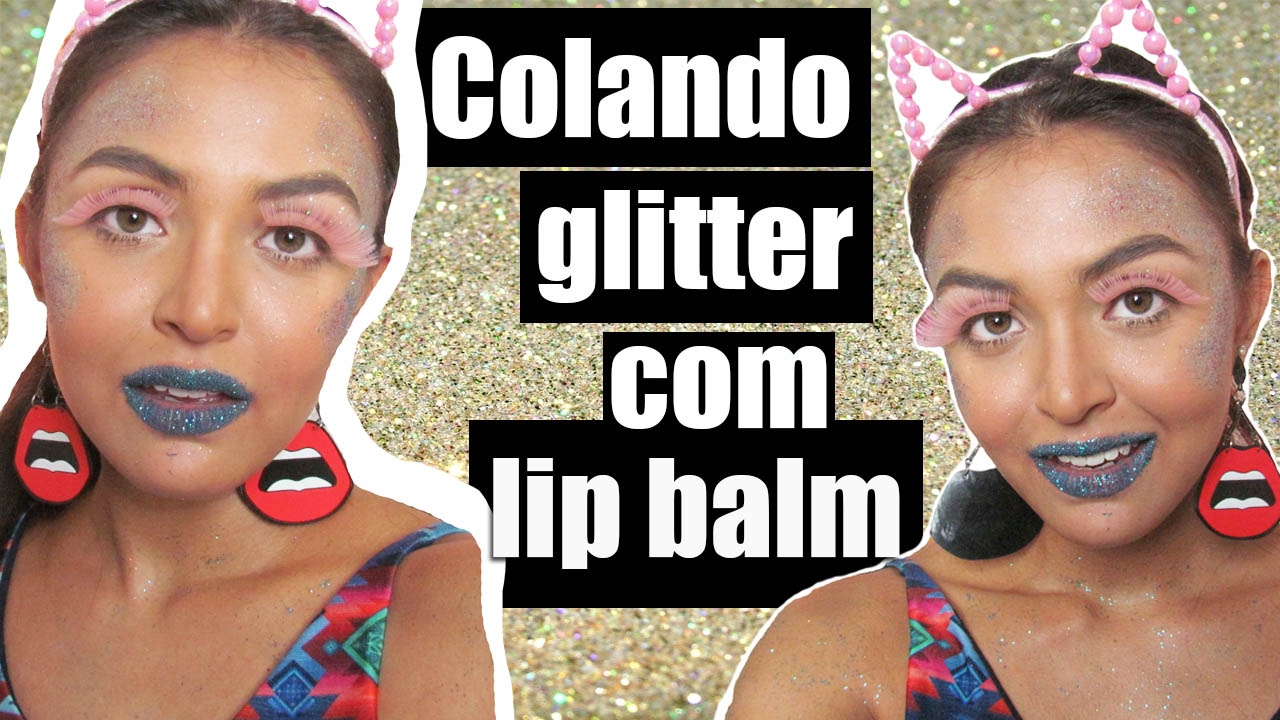 Como colar glitter no rosto, boca e corpo Super fácil. - YouTube