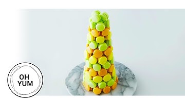 Professional Baker Teaches You How To Make MACARON TOWER!