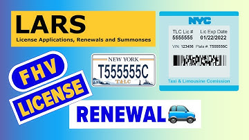 Renewing Your FHV License (NYC TLC Plates)