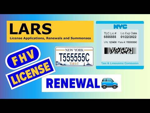 Renewing Your FHV License (NYC TLC Plates)