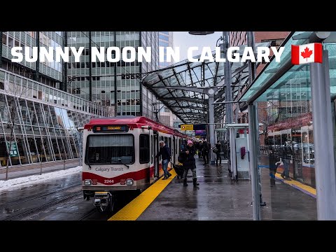Calgary Canada City Walk 🇨🇦 | Noon Stroll Through Local Hidden Gems | 4K Ultra HD