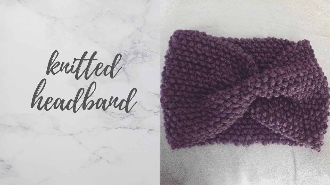 Κορδέλα με πλέξη πουαντερί/ Knitted headband with seed stitch