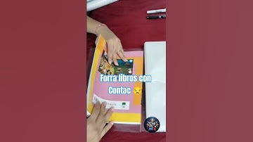 Cómo forrar libros con contac, Fácil y Rápido #viral #forrarlibros