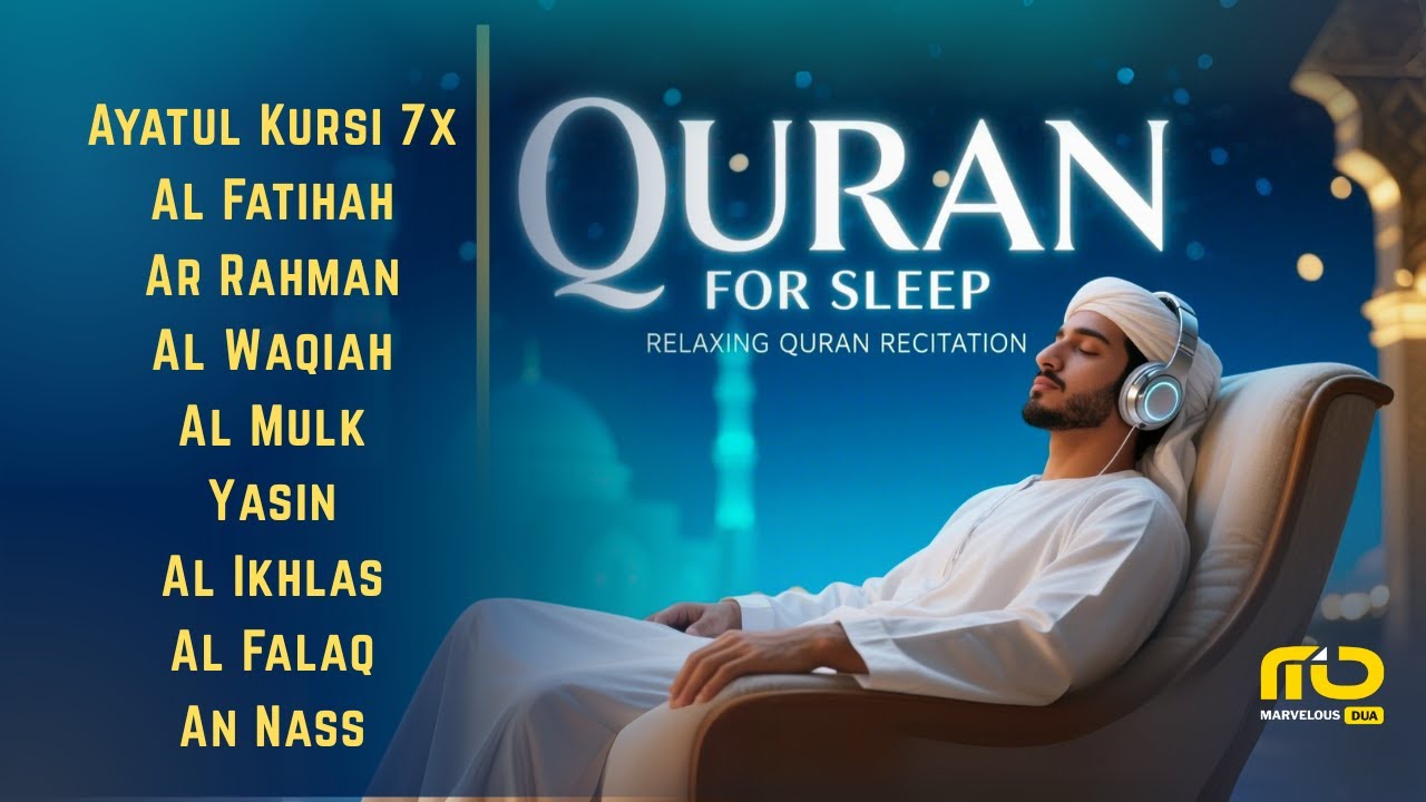 Quran Before Sleep in A Relaxing Voice ✦ Ayatul Kursi, Yasin, Rahman, Waqiah, Mulk By Alaa Aqel