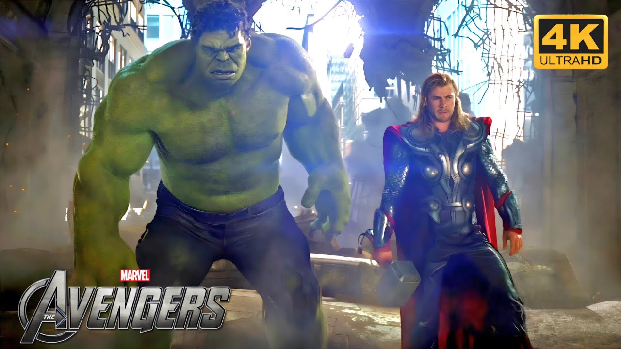 Battle Of New York Scene 4K | The Avengers (2012) Movie Scene