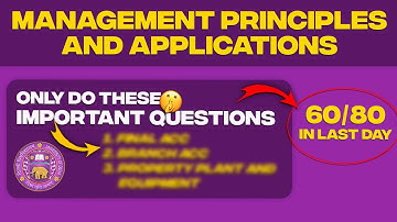 Management principles and applications important questions | MPA important questions  | DU SOL exams