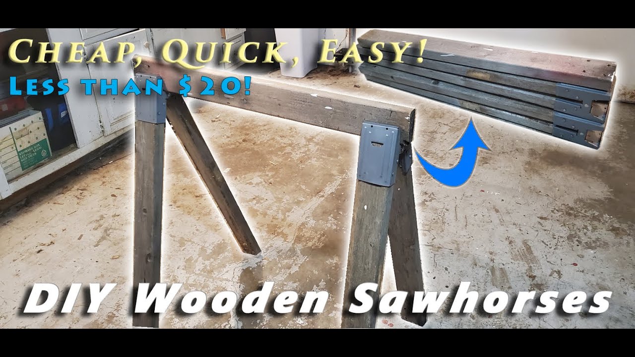 Cheap and Easy DIY Scrap Wood Sawhorses 