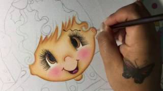 Pintura En Tela Niña Navidad # 1 Con Cony