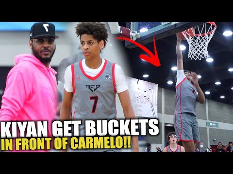 Kiyan Anthony GETS BUCKETS In Front Of Carmelo Anthony At Nike EYBL In Louisville!