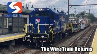 SEPTA Wire Train Passing By North Wales Station 8/6/26