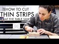 How to Cut Thin Strips at the Table Saw // Thin Rip Jig // Woodworking Jig