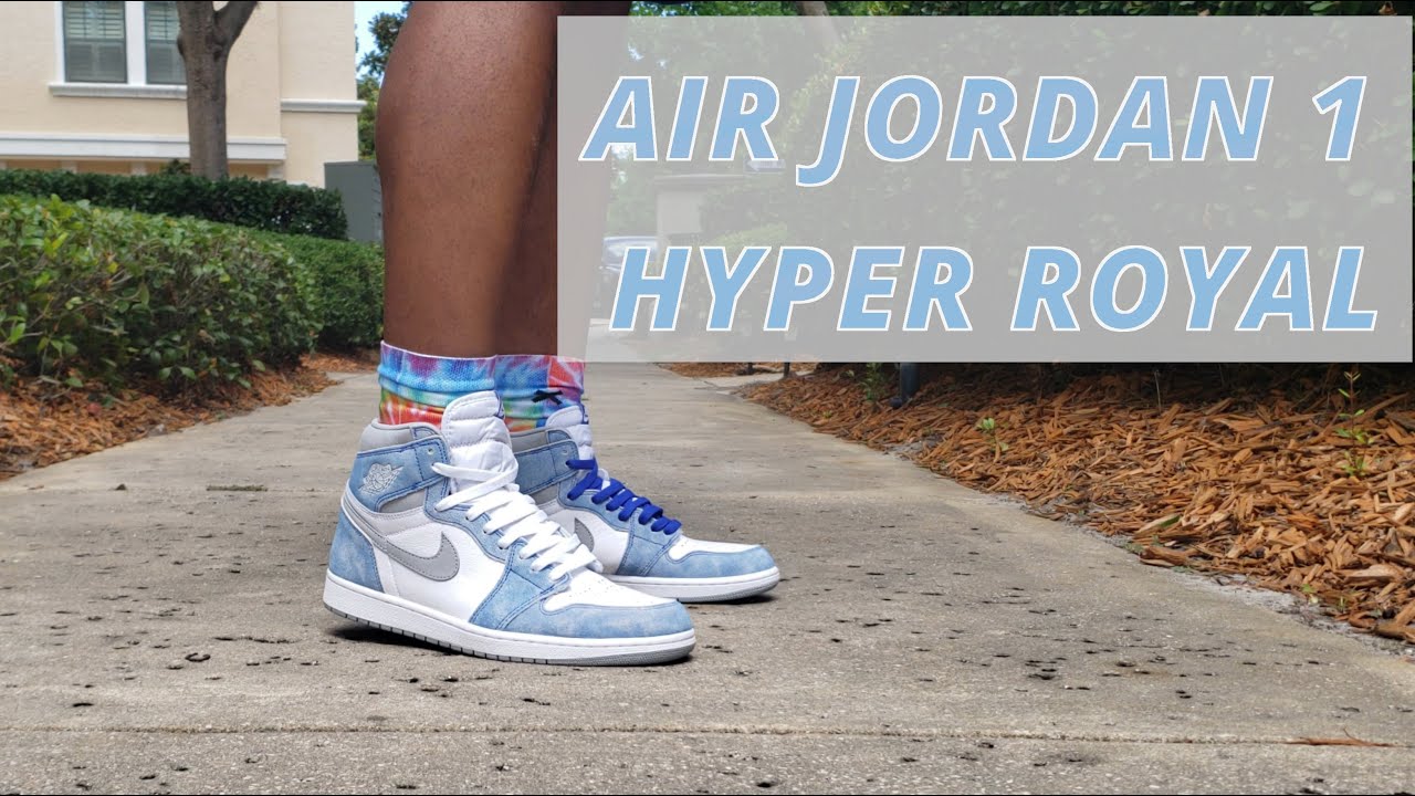 AIR JORDAN 1 - HYPER ROYAL! REVIEW + ON 