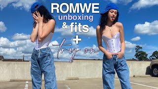 ROMWE unboxing & try on haul! + outfit inspo