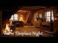 Winter Cabin Fire 🔥 4 Hours of Peaceful Fireplace Sounds