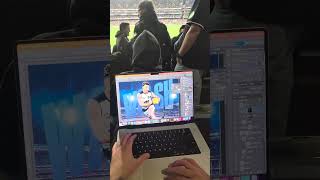 Our graphic designer took his office to the stands 👀 #afl #footy