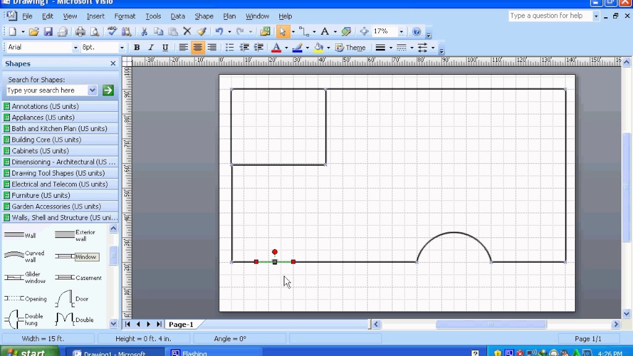 membuat denah  rumah  dengan visio 2007 YouTube