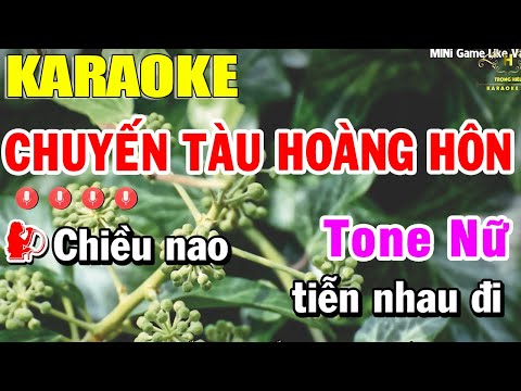 Chuyến Tàu Hoàng Hôn Karaoke Tone Nữ Nhạc Sống 2022 | Trọng Hiếu