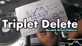 Hyper-Drumming cømbø #62:: Triplet Delete skratch w/ a kick, snare, samples & live TTM (8 sounds)